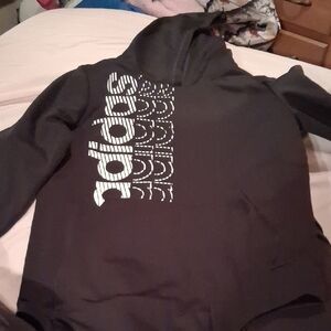 Adidas Black Hoodie with White Logo